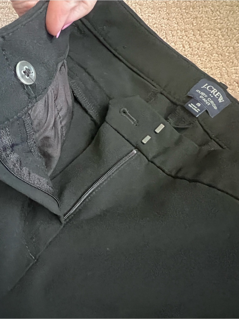 J. Crew woman’s Ruby crop Pants black size 8 - Picture 4 of 7
